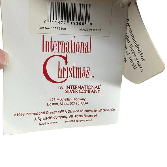 Vintage International Christmas Plush Waving Santa with Sack - Picture 13 of 14